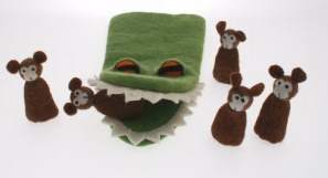 Glove Puppet Five Cheeky Monkeys and Mr Crocodile