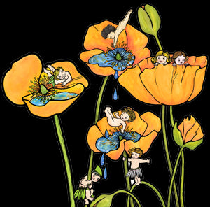 Poppy Pools wall decal