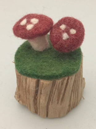 Tree Stump with Toadstools