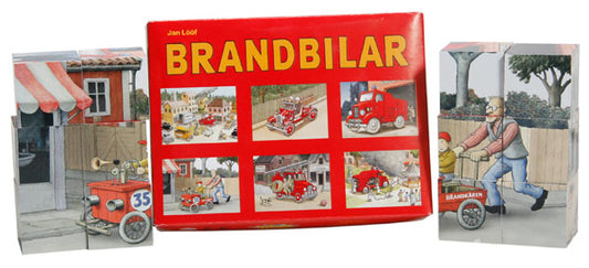 Fire Trucks Cube Puzzle - Jan Loof Brandbilar